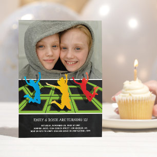 Invitation d'anniversaire pour parc de trampoline 