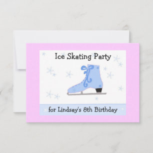 Invitation d'anniversaire pour patinage sur glace