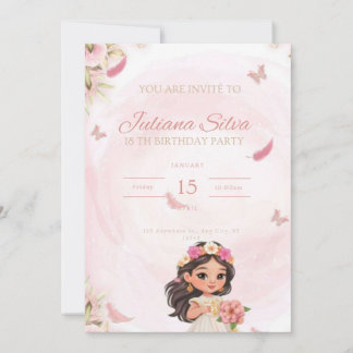 Invitation d'anniversaire pour petite princesse 