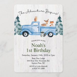 Invitation d'anniversaire pour tout âge - Animaux