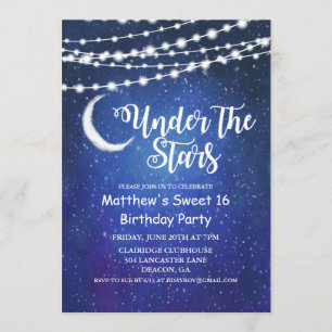 Invitation d'anniversaire pour tout âge - Sous les