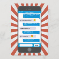 Invitation d'anniversaire pour un Ado de Smartphon