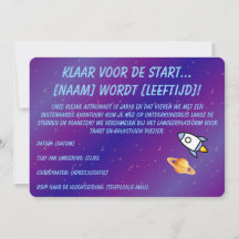 Invitation d'anniversaire pour un astronaute – Ann