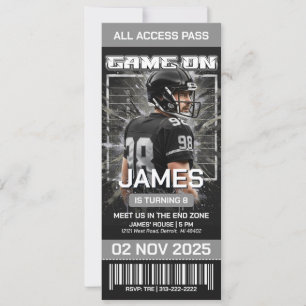 Invitation d'anniversaire pour un billet de footba
