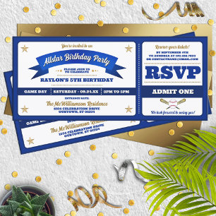 Invitation d'anniversaire pour un billet de match