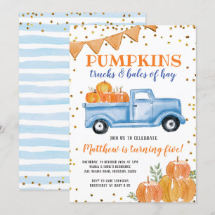 Invitation d'anniversaire pour un camion Citrouill