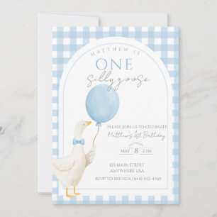 Invitation d'anniversaire pour un Canard Fou 1 an