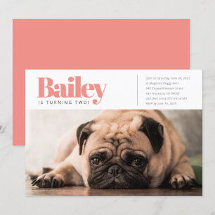 Invitation d'anniversaire pour un chien de marionn