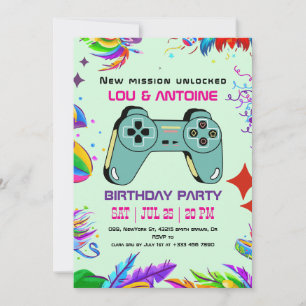 Invitation d'anniversaire pour un joueur