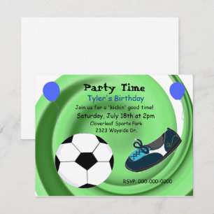 Invitation d'anniversaire pour un match de footbal