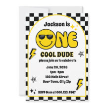 Invitation d'anniversaire pour un mec cool 1 an