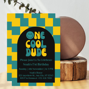 Invitation d'anniversaire pour un mec cool 1er ann