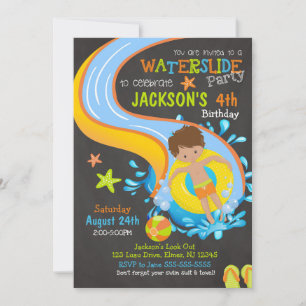Invitation d'anniversaire pour un toboggan / Fête 