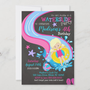 Invitation d'anniversaire pour un toboggan / Fête 