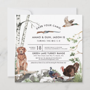 Invitation d'anniversaire pour une chasse à la din