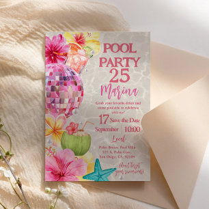 Invitation d'anniversaire pour une fête au bord de