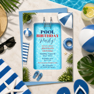 Invitation d'anniversaire pour une fête au bord de