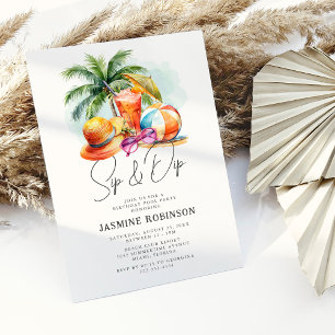 Invitation d'anniversaire pour une fête au bord de