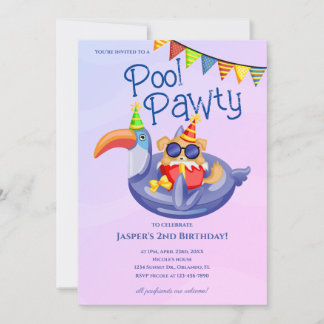 Invitation d'anniversaire pour une fête au bord de