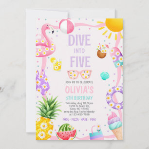 Invitation d'anniversaire pour une fête au bord de