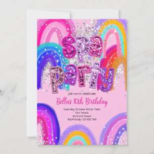 Invitation d'anniversaire pour une fête de spa