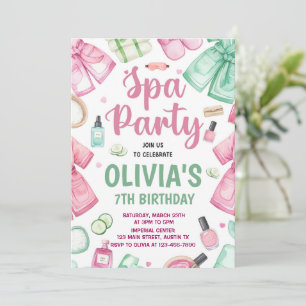 Invitation d'anniversaire pour une fête de Spa, An