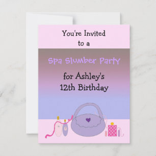 Invitation d'anniversaire pour une fête de Spa Ros