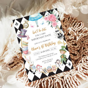 Invitation d'anniversaire pour une fête de thé d'A