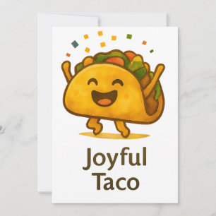 Invitation d'anniversaire pour une fête Taco 'Bout