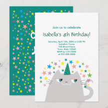 Invitation d'anniversaire pour une fille, 4 ans, j