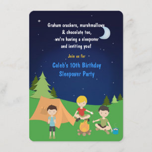 Invitation d'anniversaire pour une soirée pyjama d
