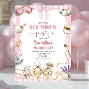 Invitation d'anniversaire pour une soirée pyjama s