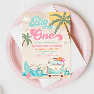 Invitation d'anniversaire pour van de surf de plag