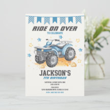 Invitation d'anniversaire pour véhicule tout-terra