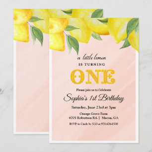 Invitation d'anniversaire premier 1er citronnade c