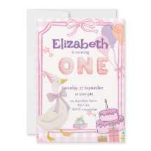Invitation d'anniversaire premier de la Silly Goos