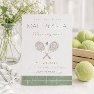 Invitation d'anniversaire premier jumeaux Tennis G