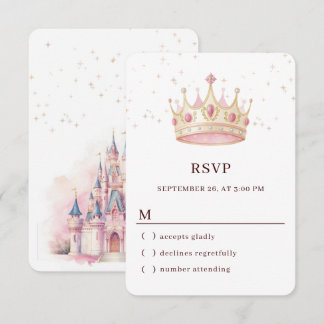 Invitation d'anniversaire Princesse Couronne