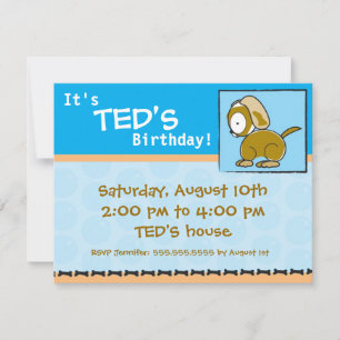 Invitation d'anniversaire Puppy