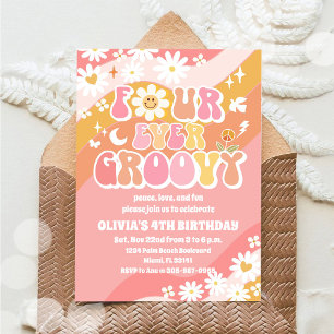 Invitation d'anniversaire Quatre fois super groove