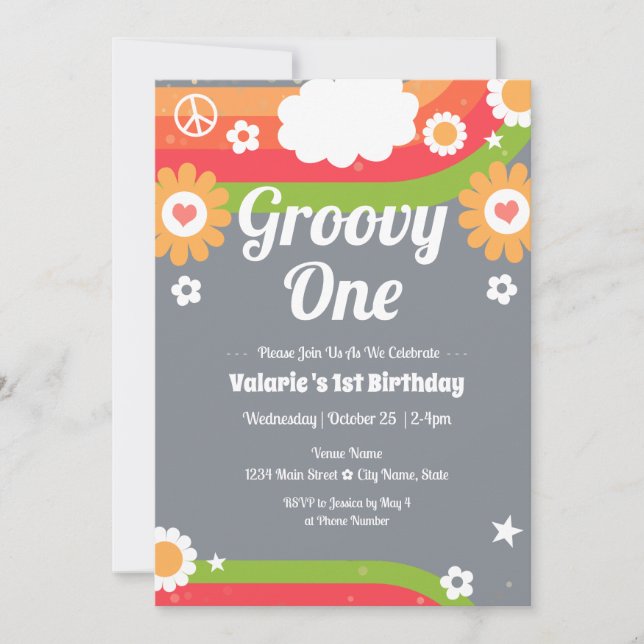Invitation d'anniversaire Retro Super (Devant)