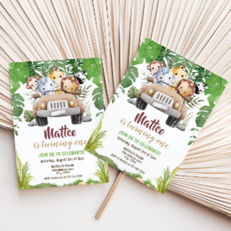 Invitation d'anniversaire Safari
