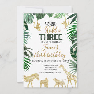 Invitation d'anniversaire Safari
