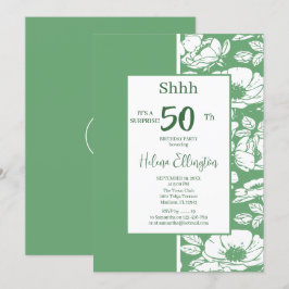 Invitation d'anniversaire Sage Green
