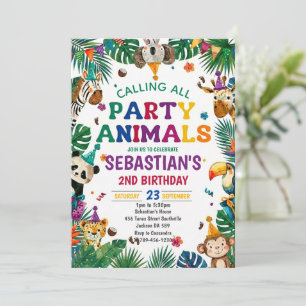 Invitation d'anniversaire sauvage Safari garçons d