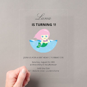 Invitation d'anniversaire simple et mignonne de la
