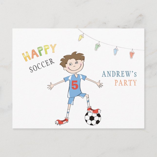 Invitation d'anniversaire simple pour un garçon de (Devant)