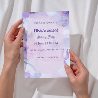 Invitation d'anniversaire sirène pour filles