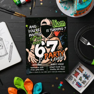 Invitation d'anniversaire Six Sept, 7ème anniversa