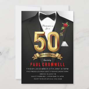 Invitation d'anniversaire Smoking